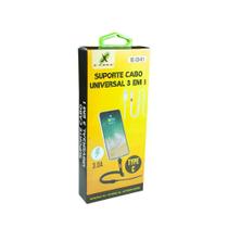 Suporte Cabo Universal 3 Em 1 Xc-Cd-81 Type C 1,2M X-Cell Suporte Cabo Universal 3 Em 1 Xc-Cd-81 Type C 1,2M X-Cell