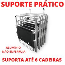 Suporte cadeira de praia fixo aluminio branco - home varais