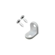 Suporte Cadeirinha 13x13mm 02 Furos Branco com Parafusos 20 unidades