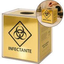 Suporte Caixa Coletora Descarpack 7L Parede Mesa Balcão Resíduos Infectantes Descarte Biológicos