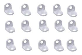 Suporte Cant. 13x13mm Prateleira Maciça Branca 150 Pçs+paraf