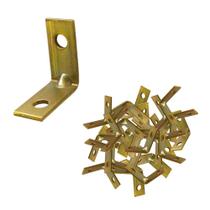 Suporte Cantoneira L 25x25 Móveis Prateleiras 100pçs - NV690 Suporte Cantoneira L 25x25 Móveis Prateleiras 100pçs - NV690