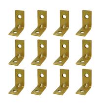 Suporte Cantoneira L 25x25 Móveis Prateleiras 12pçs - NV690 Suporte Cantoneira L 25x25 Móveis Prateleiras 12pçs - NV690