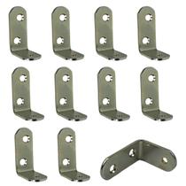 Suporte Cantoneira L 3 Furos 35 x 25mm Reforçar Moveis 10 Un