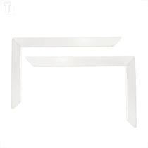 Suporte cantoneira l branca 27x48cm par (2pç) Suporte cantoneira l branca 27x48cm par (2pç)
