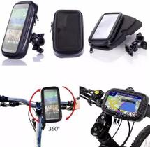 Suporte Capa Porta Celular GPS Guidão Bike Bicicleta Moto Case Impermeável 360 A Prova D' Água LE-030D