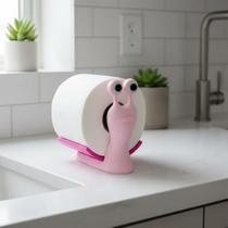 Suporte Caracol Rosa Porta Papel Higiênico Para Banheiro C1 Suporte Caracol Rosa Porta Papel Higiênico Para Banheiro C1