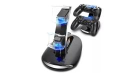 Suporte Carregador Controle Compativel C/Ps4 Playstation 4 Base Duplo