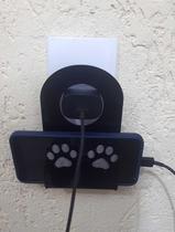 Suporte carregador de celular para tomadas modelo patas Cor:Preto Suporte carregador de celular para tomadas modelo patas Cor:Preto