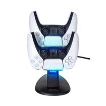 Suporte Carregador Dock Led Compatível com Controle Manete Joystick Playstation 5 Cabo Usb Ps5 - Oiv