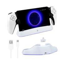 Suporte Carregador Portátil Para PS5 E PS4 Com Estação De Alinhamento Automático E 7 Luzes