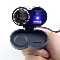 Suporte carregador Usb 12v e 5b Moto Gps Celular Suporte carregador Usb 12v e 5b Moto Gps Celular