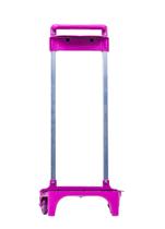 Suporte Carrinho Grande 40Cm Rodinha Mochila Escolar Rosa