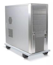 Suporte Carrinho Para Cpu Gabinete Branco Estabilizador