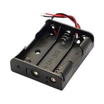Suporte Case Para 3 Baterias Aa 18650 Com Molas E Fios - Case Suporte Baterias