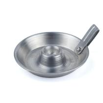 Suporte Castiçal Para 1 Vela Palito Alumínio Prateado 8,5 Cm