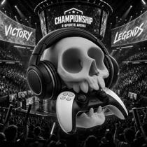 Suporte Caveira Branco para Headset e Controle - Organizador de Parede Gamer Skull - Suporte Caveira Branco para Headset e Controle - Organizador de Parede Gamer Skull -