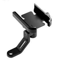 Suporte celular alumínio retrovisor de moto e bicicleta bike 100% metálico metal - preto Suporte celular alumínio retrovisor de moto e bicicleta bike 100% metálico metal - preto
