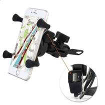 Suporte Celular Carregador Fixação por Garra e Porta USB - Xls
