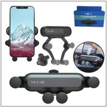 Suporte Celular Carro Saída De Ar Condicionado Gravidade Universal Fácil De Colocar E Tirar Rápido