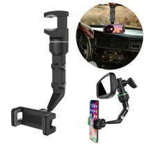 Suporte Celular Carro Veicular Retrovisor Gps Universal 360 - PDIMPORT Suporte Celular Carro Veicular Retrovisor Gps Universal 360 - PDIMPORT