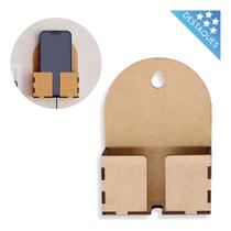 Suporte Celular Controle De Parede Multiuso Universal Em Mdf - Decoraset