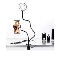 Suporte Celular De Mesa, Luminária Ring Light Led Selfie
