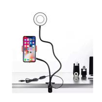 Suporte Celular De Mesa Luminária Ring Light Led Selfie Suporte Celular De Mesa Luminária Ring Light Led Selfie