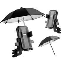 Suporte Celular Guarda Chuva Moto Bike Motocicleta Bicicleta Protege Chuvisco Respingos Sol Piloto Motoboy Ciclista