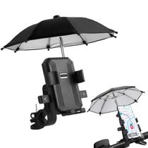Suporte Celular Guarda Chuva Moto Motocicleta Bike Guidao Chuvisco Respingos Sol Telefone Motoboy Ciclista