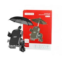 Suporte Celular Guidão Moto Com Guarda Chuva Anti Reflexo