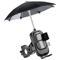 Suporte Celular Moto Bike Universal 360 c Mini GuardaChuva p Sol e Chuva