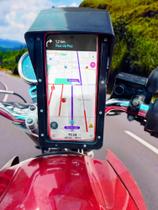Suporte Celular Moto Com Capa Protege Sol Claridade Calor Com Carregador USB Suporte Celular Moto Com Capa Protege Sol Claridade Calor Com Carregador USB