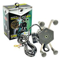 Suporte Celular Moto Com Carregador Universal Usb Turbo Suporte Celular Moto Com Carregador Universal Usb Turbo