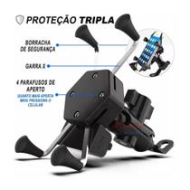 Suporte Celular Motocicleta Com Carregador Universal Usb