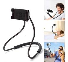 Suporte Celular Pescoço Flexível Articulado Profissional Para Lives Vídeos E Fotos Mãos Livres