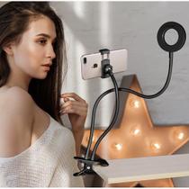 Suporte Celular Ring Light Led Selfie Iluminador 2 In 1 Lux