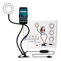 Suporte Celular Ring Light Usb Luminária Led Para Youtubers