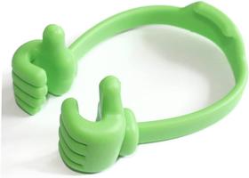 Suporte Celular Tablet Abraço Mãozinha Flexível Mesa verde