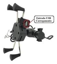 Suporte Celular Universal Moto 7 Polegadas C/Carregador Knup