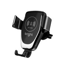 Suporte Celular Veicular C/ Carregador Por Inducao Cg004 Preto Bright