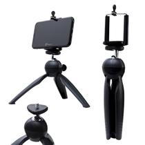 Suporte Celulares E Câmeras Mini Tripé De Mesa 360 Rotação