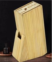 Suporte Cepo Bambu Organizador De Faca Tesouras Cozinha - Clink