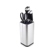 Suporte Cepo Porta Facas De Cortes Tesoura Organizador Escorredor Aço Inox Universal Premium Kehome