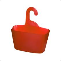 Suporte Cesto Multiuso com Alça para Organização Vermelho