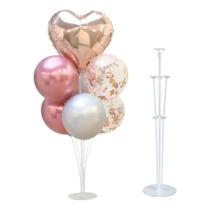 Suporte Chão Base Cristal Para Balão 70cm 7 Hastes Decoração