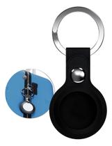 Suporte Chaveiro de Couro Faaftech Faaftag FTTGHSBK Preto para Proteção Premium Compatível Apple Find My Buscar iOS