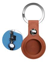 Suporte Chaveiro de Couro Faaftech Faaftag FTTGHSCR Marrom para Proteção Premium Compatível Apple Find My Buscar iOS