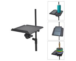 Suporte Clamp de Bandeja Mesa Apoio 22x24 cm p/ Pedestal ASK