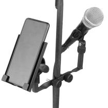 Suporte Clamp Resistente Para Smartphone Celular E Microfone Em Pedestal C17 ASK